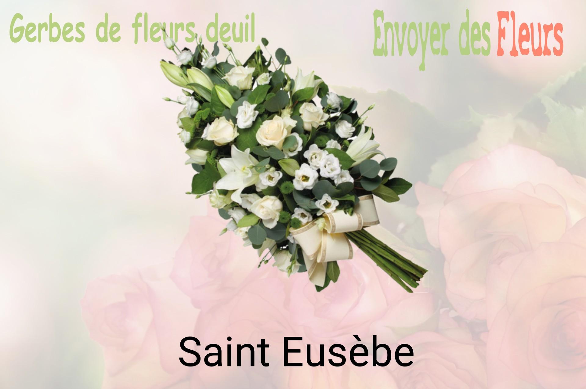 Gerbe de fleurs de deuil livrée à Saint-Eusèbe